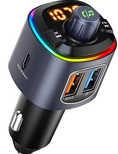 9 Backlit Modes with RGB Hands-Free Car Bluetooth Adapter for Car Radio VTIN Bluetooth Car Adapter 41W PD & QC3.0 Bluetooth FM Transmitter for Car 9 Backlit Modes with RGB Hands-Free Car Bluetooth Adapter for Car Radio VTIN Bluetooth Car Adapter 41W PD & QC3.0 Bluetooth FM Transmitter for Car