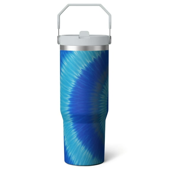 1pc rainbow 30oz Tumbler with Straw & Handle - Insulated Stainless Steel Cup | Holiday Gift for Man Women (Christmas, Valentine's, Birthday)