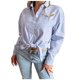 thumbnail image 2 of Pntutb tops de mujer Fshion impreso camisa de manga larga de un solo pecho blusa tops Pntutb Pntutb-5253, 2 of 9