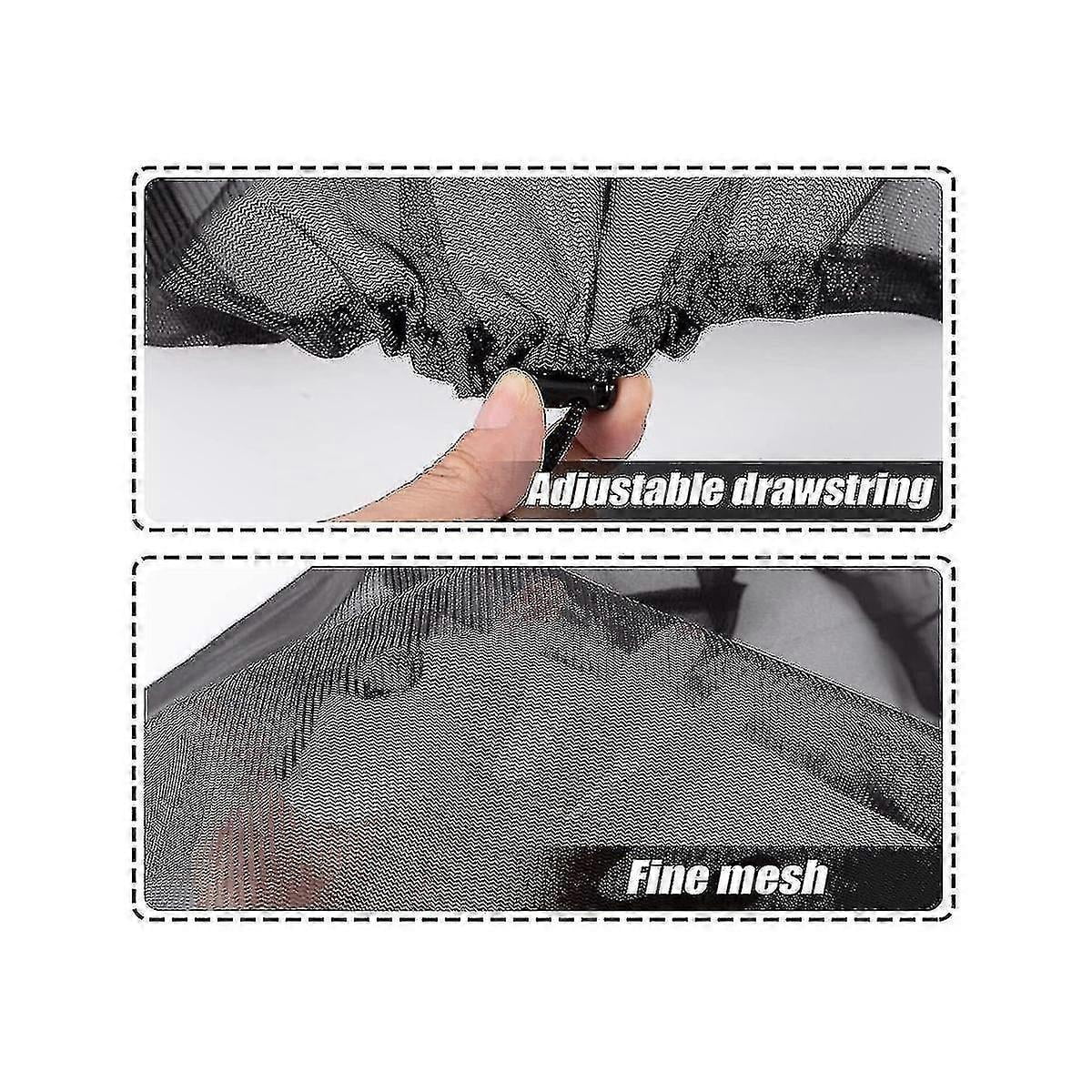 4 Pack Rain Barrel Net Covers - Leaf Resistant Rain Barrel Net Covers With Drawstring