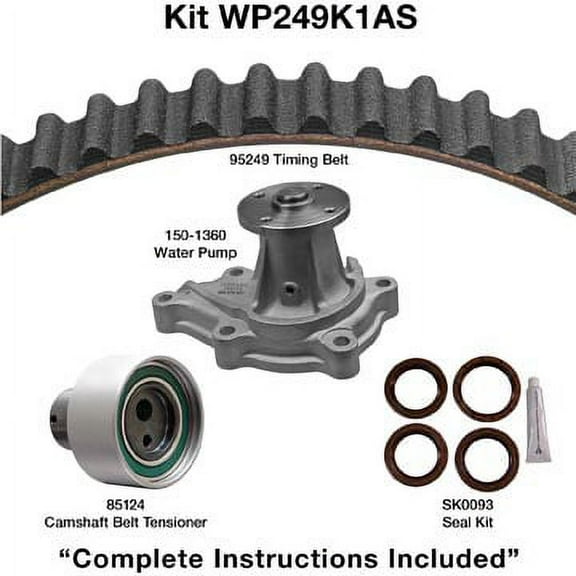 Dayco WP249K1AS - Engine Timing Belt Kit with Water Pump Fits select: 1993-1998 NISSAN QUEST, 1994-1998 MERCURY VILLAGER