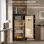 TigerKing 7.2 Cu. Ft. Heavy Duty Safe Box, Digital Combination Lock, Steel Construction, Removable Shelves for Home Hotel Office, 132lbs, Black