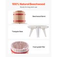 thumbnail image 3 of KFFKFF 3.2 Gal/12L Fruit Wine Press, Solid Wood Basket with 8 Blocks, Heavy Duty Manual Juice Maker, Cider Apple Grape Tincture Honey Olive Oil Making Press with Handle for Kitchen, Home, 3 of 9