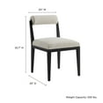 thumbnail image 3 of Side Dining Chair, Black, Fabric, Wood, Bar Pub Cafe Bistro Dining Kitchen Hospitality Restaurant, Modern Contemporary, HB37375, 3 of 9