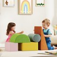 thumbnail image 2 of Qaba Climbing Toys for Toddlers, Soft Foam Climbing Blocks, Orange/Green, 2 of 10