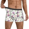 thumbnail image 2 of Kdxio Men's Boxer Briefs with Orchids Flowers Print - Comfortable and Breathable Underwear for Everyday Wear, 2 of 7