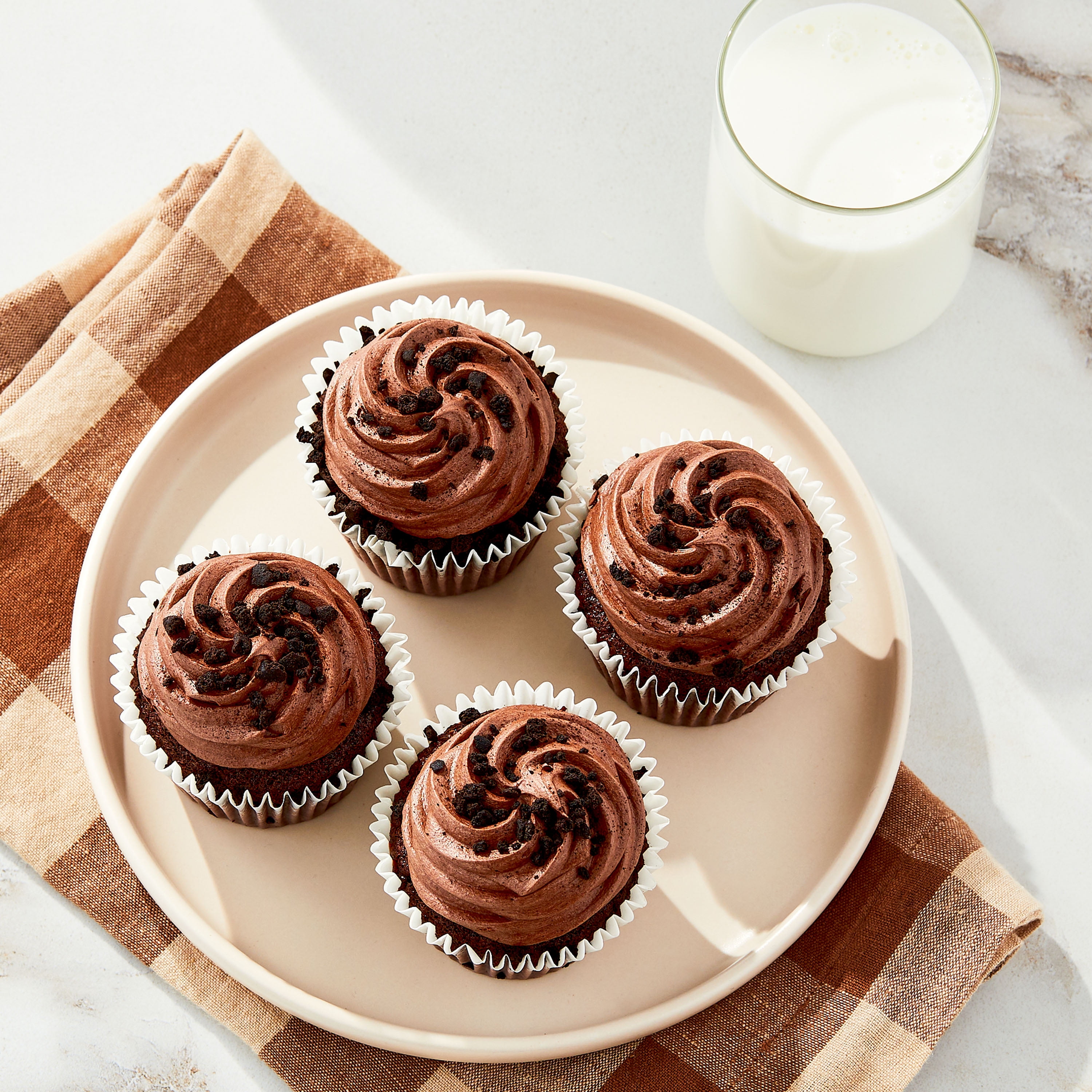 Marketside Fudge Brownie Cupcakes, 11.7 oz, 4 Count