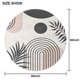 thumbnail image 6 of Brown Boho Geometric and Plant Pattern Round Tablecloth 60"x60",Wrinkle Wipeable Table Cloth for Kitchen Dining Room Picnic Patio Party, 6 of 6
