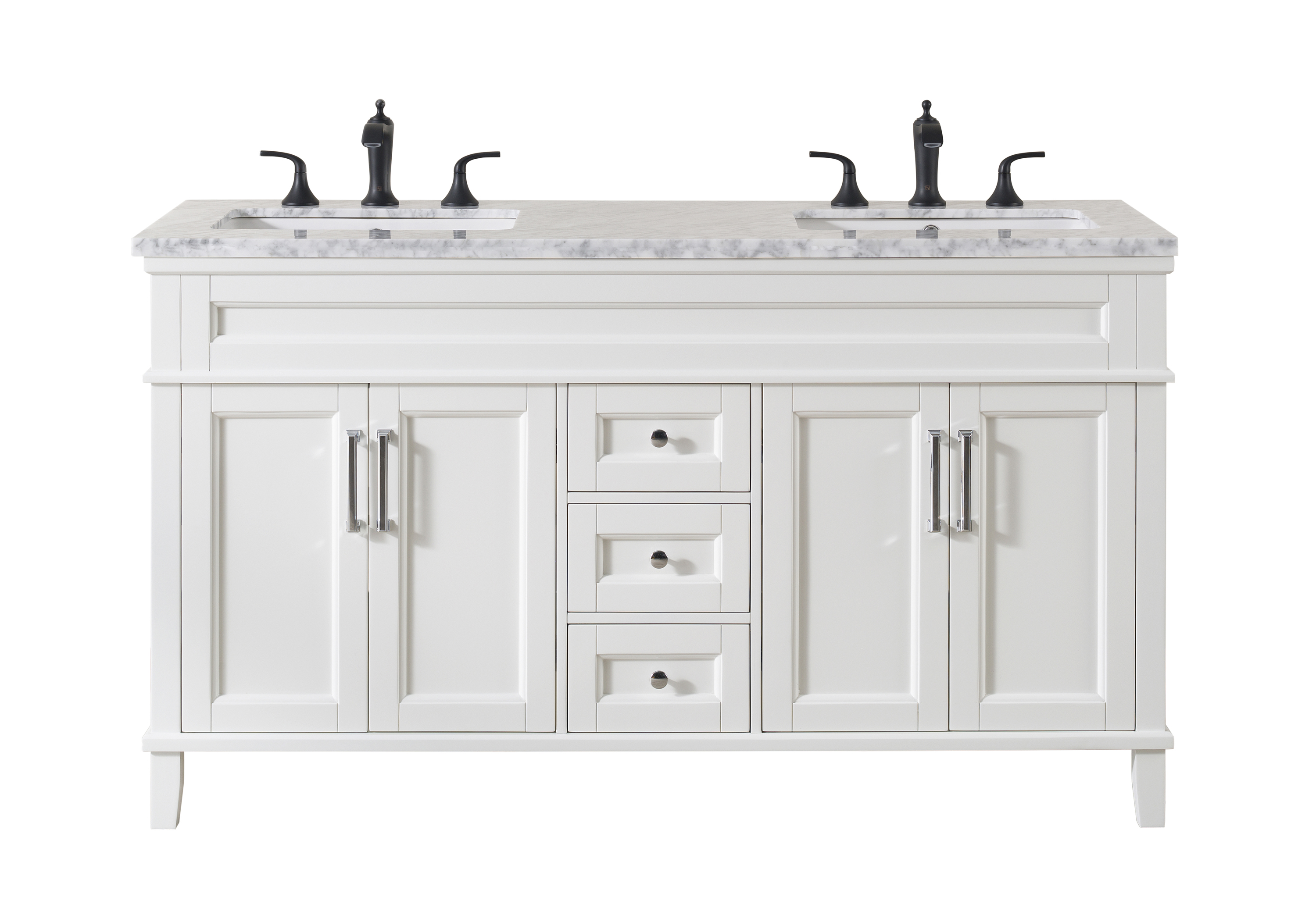 Stufurhome Melody 59 Inch White Double Sink Bathroom Vanity With Stufurhome Melody 59 Inch White Double Sink Bathroom Vanity With
