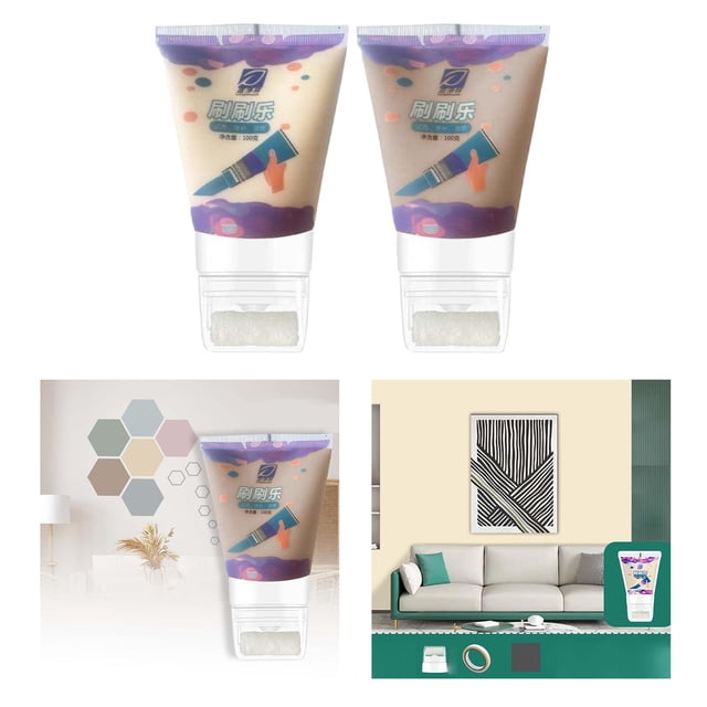 2 rodillos pequeños para paneles de yeso, accesorios de pintura de pared, herramienta de eliminación de rodillos, cepillo de yeso, cubierta sucia para reparar manchas, manchas Marrón y Beige Soledad Rodillo de reparación