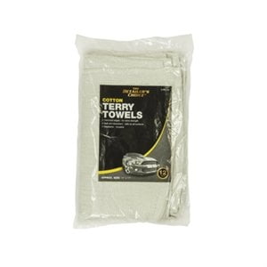 Car Detailing Towel, White Cotton Terry, 14 x 17-In., 12-Pk. -3-685-58