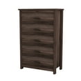 thumbnail image 5 of Generic Retro American Country Style Wooden Dresser with 5 Drawer, Storage Cabinet for Bedroom, Dark Walnut, 5 of 9