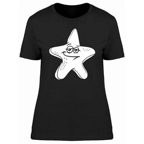 Cool Happy Star Doodle Cartoon Tee Women's -Image by Shutterstock