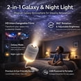 thumbnail image 5 of 2-in-1 Galaxy Star Projector & Night Light, 360° Rotating Portable Starry Sky Lamp with HD Films, USB Powered, Adjustable Brightness, Perfect Room Decor for Adults (5 PCS Film), 5 of 8