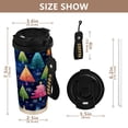 thumbnail image 2 of 500ml Double-Wall Vacuum Insulated Tumblers Stainless Steel Coffee Tumbler with Ceramic Coating Colorful Christmas Trees Pattern, 2 of 8