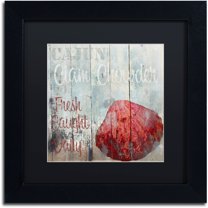 Trademark Fine Art "New Orleans Seafood IV" Canvas Art by Color Bakery Black Matte, Black Frame