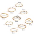 thumbnail image 6 of AYYUFE 9 Pcs/Set Lady Finger Ring Exquisite Vintage Simple Creative Ring Set for Gift Alloy Gold, 6 of 8