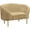 Tan, variant on Bowery Hill Contemporary Rich Saddle Durable Velvet Chair with Gold Metal Legs
