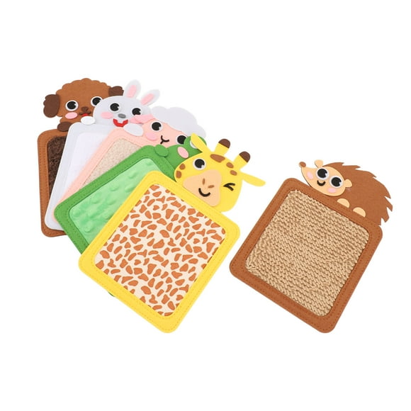 Alfombrillas sensoriales para niños autistas, animales lindos azulejos sensoriales de piso juguetes sensoriales de aprendizaje juguetones con textura 6 pcs para niños pequeños