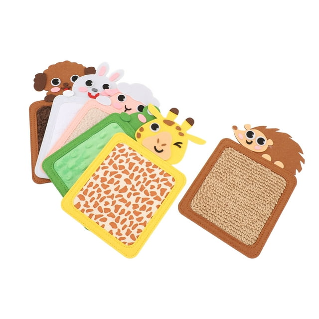 Alfombrillas sensoriales para niños autistas, animales lindos azulejos sensoriales de piso juguetes sensoriales de aprendizaje juguetones con textura 6 pcs para niños pequeños