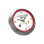Angle View: Creative Outdoor Distributor 259115 It is Cocktail Time - Neon Clock