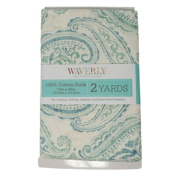 Waverly Inspirations Cotton Duck 45" x 2 Yds Lotus Medium Spa Color Sewing Fabric, 1 Piece