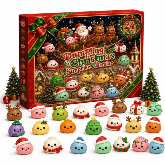 Hxmsuire Christmas Squishies Advent Calendar Truck Surprise Countdown Gift Box 1-Count