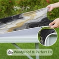 thumbnail image 6 of Black Marble Gold Line Pattern Square Fitted Tablecloth with Elastic Edge,Square Table Cover,Washable Elastic Table Cover for Home Kitchen Party Decor 34"x34", 6 of 6