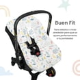 thumbnail image 4 of Nap Baby nda para Porta Bebé, Silla para Bebé ó Autoasiento con resorte ajustable, en 100% algodón, hipoalargénica - Flores, 4 of 5