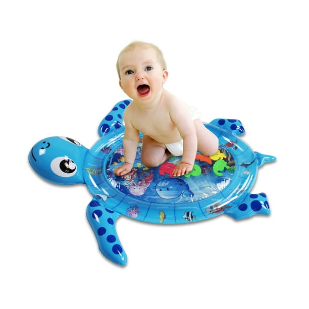 Alfombrilla inflable de agua para bebés, alfombrilla de juego para el tiempo de la barriga infantil MABOTO Azul