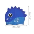 thumbnail image 4 of Gorro de natación de silicona en forma de pez azul de Unique Bargains, 4 of 6
