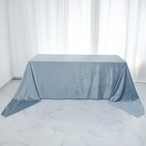 Efavormart Premium Velvet Dusty Blue 90" x 156" Rectangle Tablecloth For Wedding Party Events