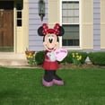 thumbnail image 2 of Gemmy Airblown Inflatable Valentine Minnie Mouse, 3.5 ft Tall, Red, 2 of 3