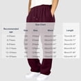 thumbnail image 4 of DJDLJWCJ Boys Fleece Lined Sweatpants Winter Warm Straight Leg Pants Elastic Waist Side Pocket Casual Pants Wine Size 10, 4 of 7