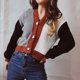 thumbnail image 5 of ICHUANYI Clearance Fashion Women Casual V-Neck Sleeve Sweater Cardigan Blouse Button Pullver Tops(Khaki, M) ICHUANYI WER2023081503680, 5 of 6