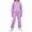 Purple, variant on ITSAME Girls Outfit 2-Piece Half Zip Mock Neck Sweatshirt and Sweatpants Fall Winter Athletic Casual Set Size 10