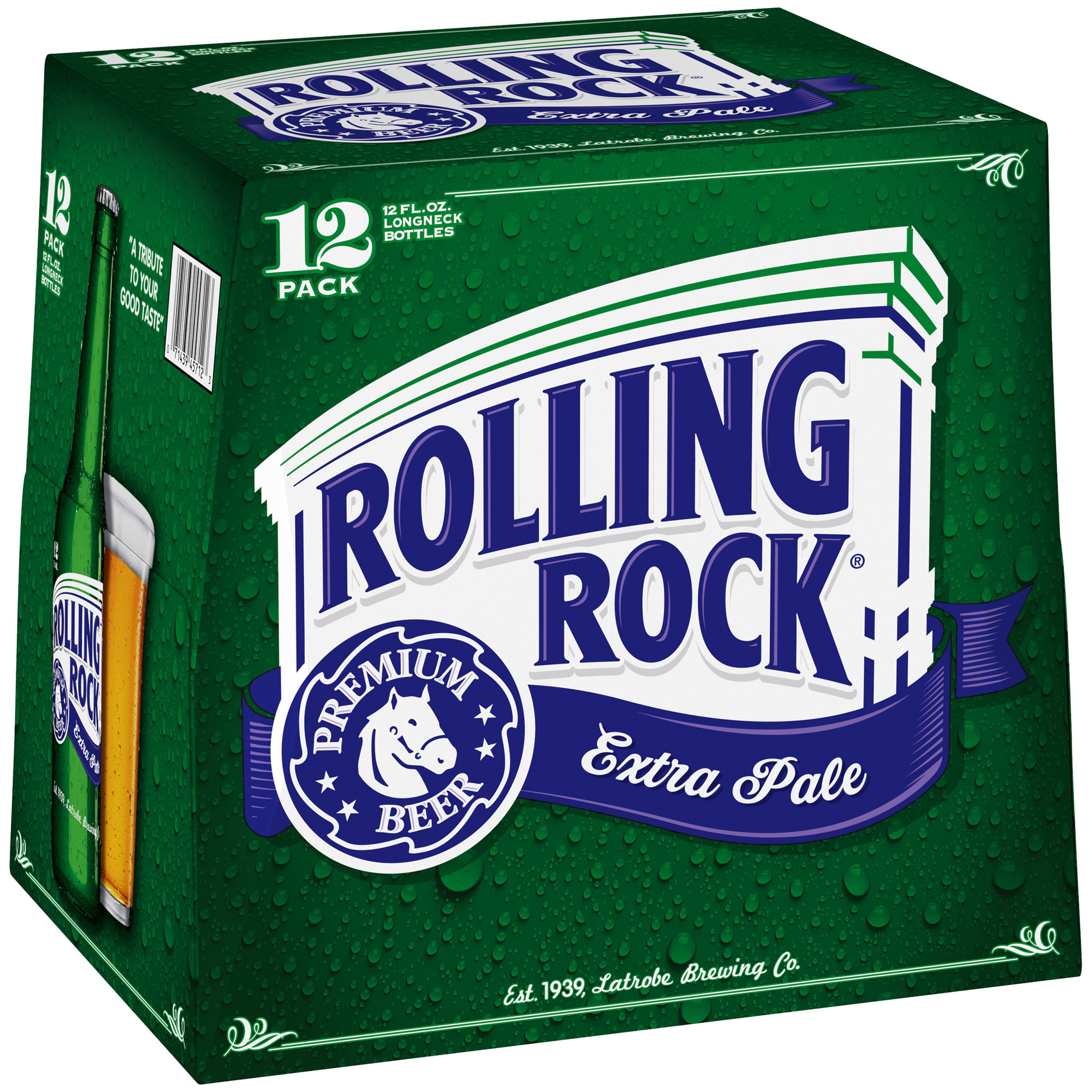 LOT of 4 ROLLING ROCK BEER Pins  FREE SHIPPING 