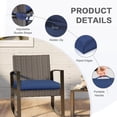 thumbnail image 6 of Aoodor Outdoor Seat Pads Chair Cushion W24''xD24'', Fade-resistant Polyester, Removable Cover with Hidden Zipper,Adaptable Secure Ties, for patio, garden, or terrace Set of 2, 6 of 7