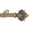 Antique Gold, variant on 1-Inch Diameter Single Window Treatment Curtain Rod, Acanthus Finial Style II, 28-inch to 48-inch Adjustable, Antique Gold