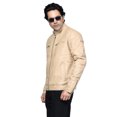 thumbnail image 2 of Men's Contemporary Tan Leather Jacket, 2 of 7