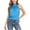 #0410-Sky Blue, variant on Tank Tops for Women Halter Neck Sleeveless Gathered Bust Plain Sleeveless Tops for Women Relaxed Fit Inner Layering Breathable Camisole Tops for Women