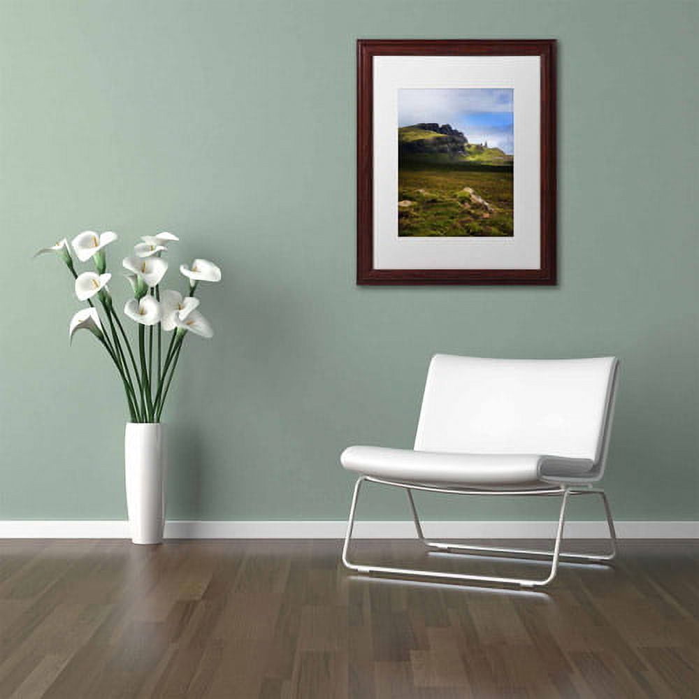 Trademark Fine Art "Old Man of Storr" Canvas Art by Philippe Sainte-Laudy, White Matte, Wood Frame