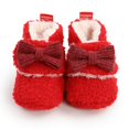 thumbnail image 4 of Orchip Autumn Winter Fleece Booties Newborn Baby Boy Girl First Walkers with Bow 0-18M, 4 of 6