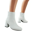 thumbnail image 5 of Women's And Winter Sequins Thick High Heels Zippered Short Boots Boots Bare Boots, 5 of 7