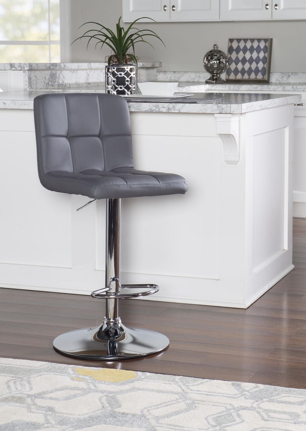 Tabouret de bar Nasar, Gris