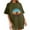 Army Green, variant on IROINNID Womens Short Sleeve Fashion Summer Beach Graphic Printed Casual Top Pullover T-shirt Spring