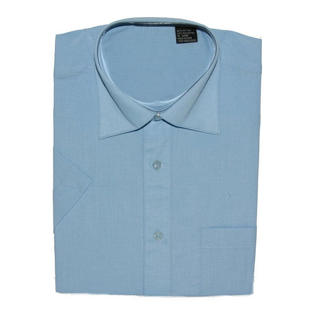Gravity Threads Chemise Habillée pour Homme à Manches Courtes, P Bleu Pâle
