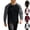 Black, variant on Men's Long Sleeve T-Shirt Thin Crew Loose Base Layer Tops for Sports Exercise Outdoor Daily,Light Breathable Fall Winter Outer Or Inner Layer,Black,M