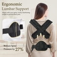 thumbnail image 2 of Safotad Portabebés con soporte lumbar, portabebés ergonómico para recién nacidos y niños pequeños, portabebés frontal reversible con anillo para colgar, portabebés fácil ajustable para mamá papá, negr, 2 of 5