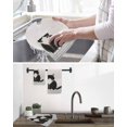 thumbnail image 5 of Cute Cats Kitchen Dish Towels for Drying Dishes Set of 4, Modern Abstract Ink Painting Gray Striped Waffle Weave Microfiber Hand Tea Bathroom Towels Quick Dry & Absorbent Towel 12x12, 5 of 7